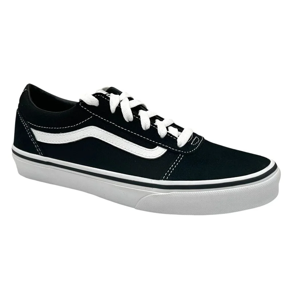 Vans Ward Youth‎ Boy's/Girl's Canvas Casual Sneaker Size 3 Black Low Top Shoes